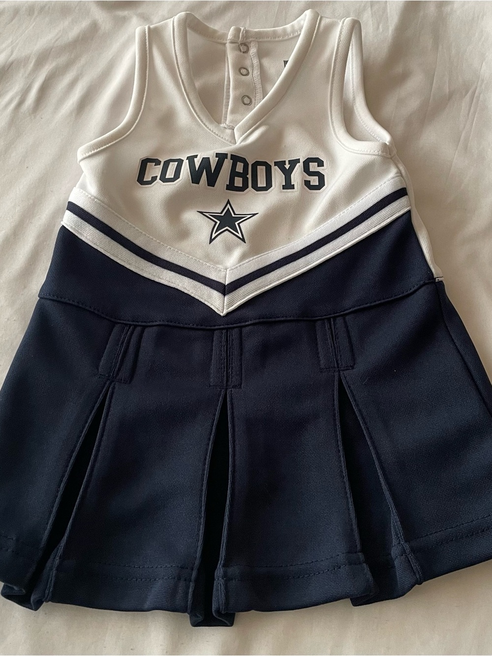 NFL Dallas Cowboys Girls’ Cheerleader Outfit, Sz 12 Mos